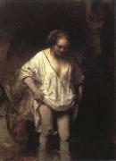woman bathing in a steam Rembrandt van rijn